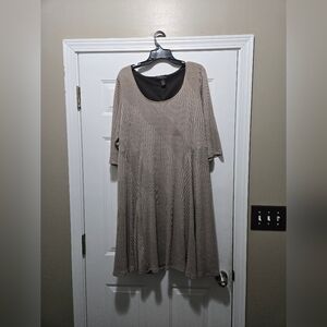 Signature by Robbie Bee Taupe Tunic Dress